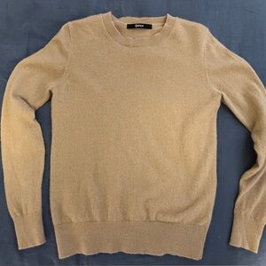 Quince cashmere sweater, crew neck, beige